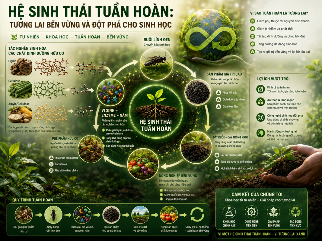 Hệ sinh thái tuần hoàn: Tương lai Bền vững và Đột phá cho Sinh học